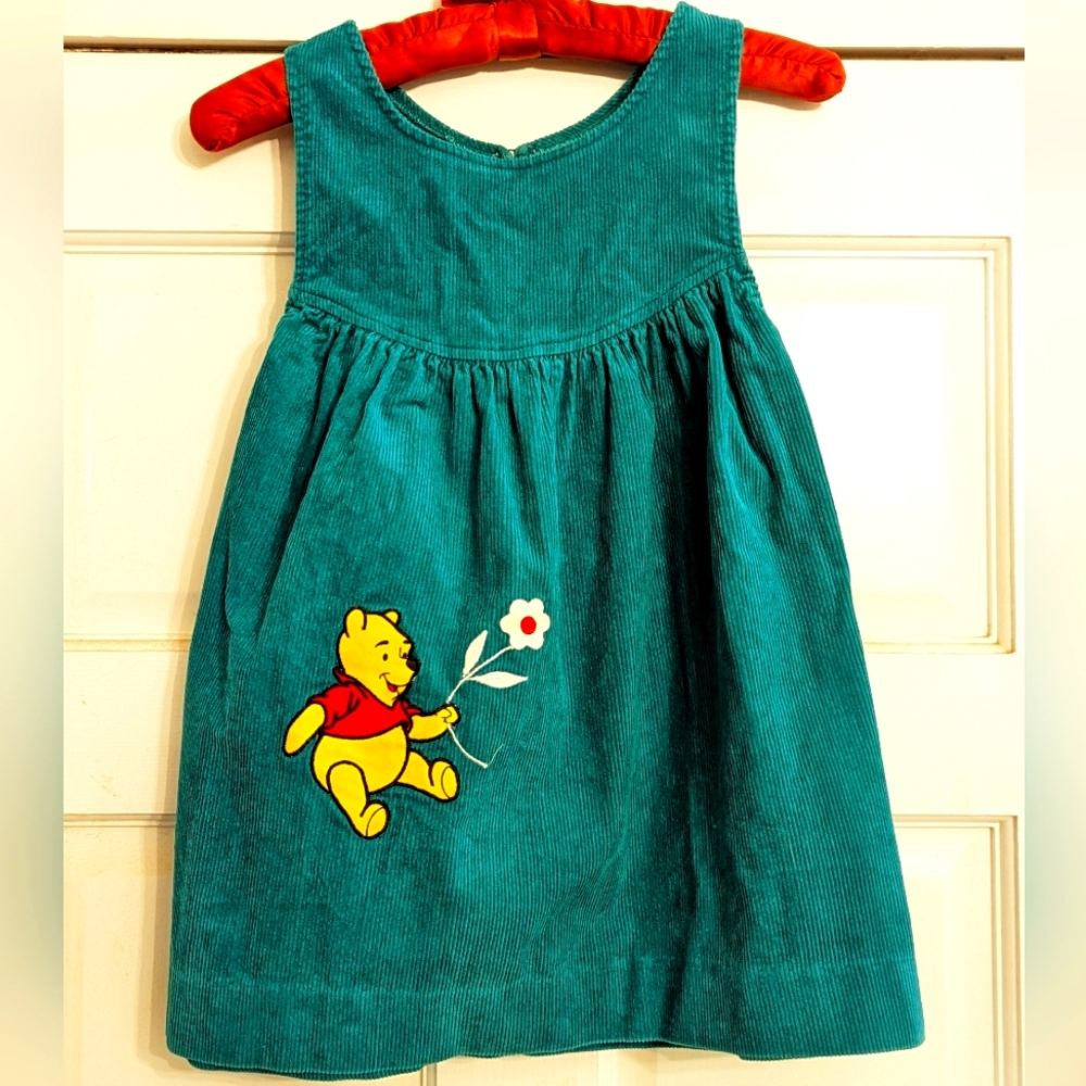 Winnie The Pooh Forest Green Dress SZ 6x